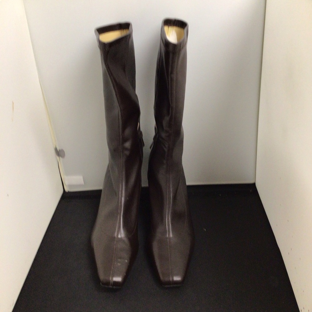 Charles & Keith Women's Booth Mid-Calf Square Toe Boots 9